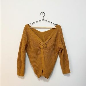 Reversible chunky knit sweater